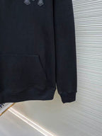 Black Leather Triple Cross Black Quarter Zip Sweater™