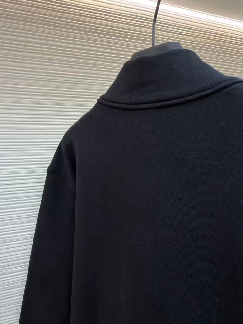 Black Leather Triple Cross Black Quarter Zip Sweater™