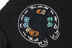 Colored Letters Horse Shoe Logo Black T-Shirt™