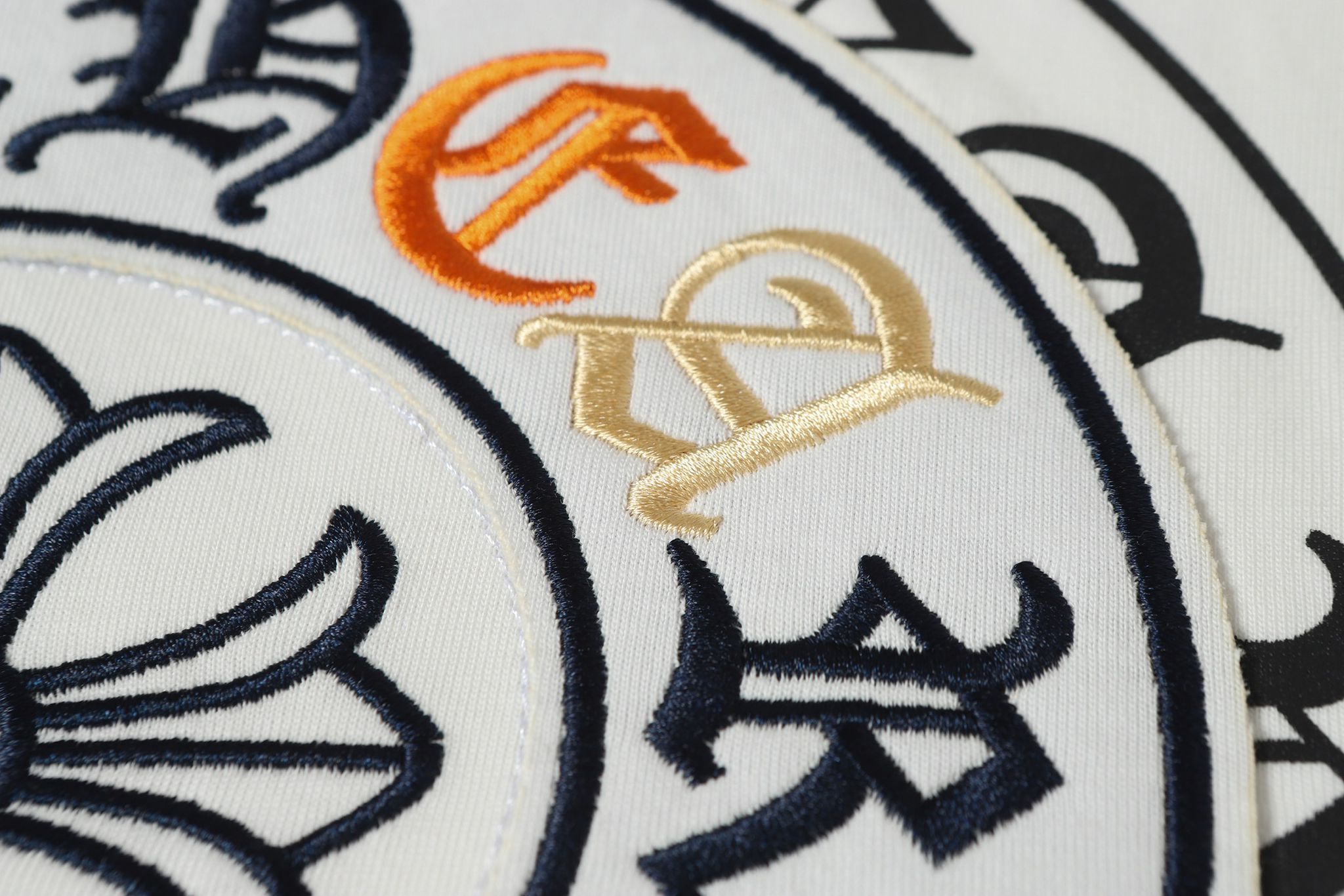 Colored Letters Horse Shoe Logo White T-Shirt™