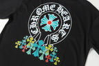 Multi Color Crosses Horse Shoe Logo Black T-Shirt™