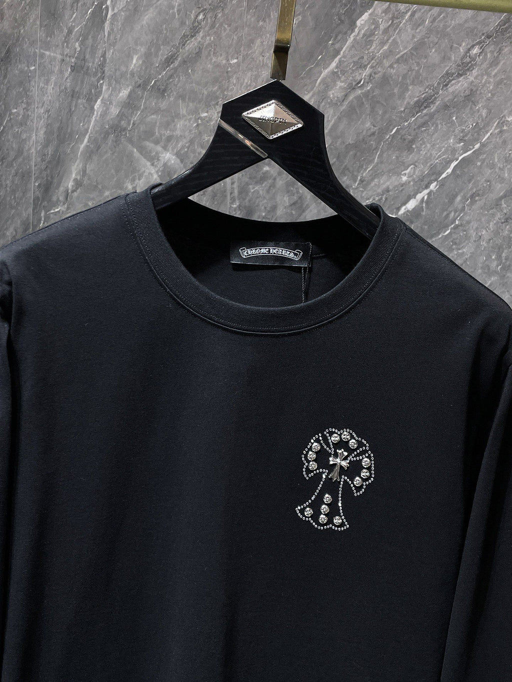 Rhinestone Crosses Black Long Sleeve™