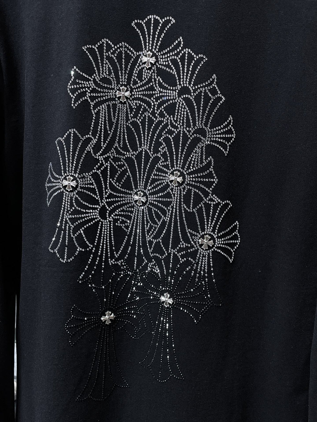 Rhinestone Crosses Black Long Sleeve™