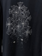 Rhinestone Crosses Black Long Sleeve™