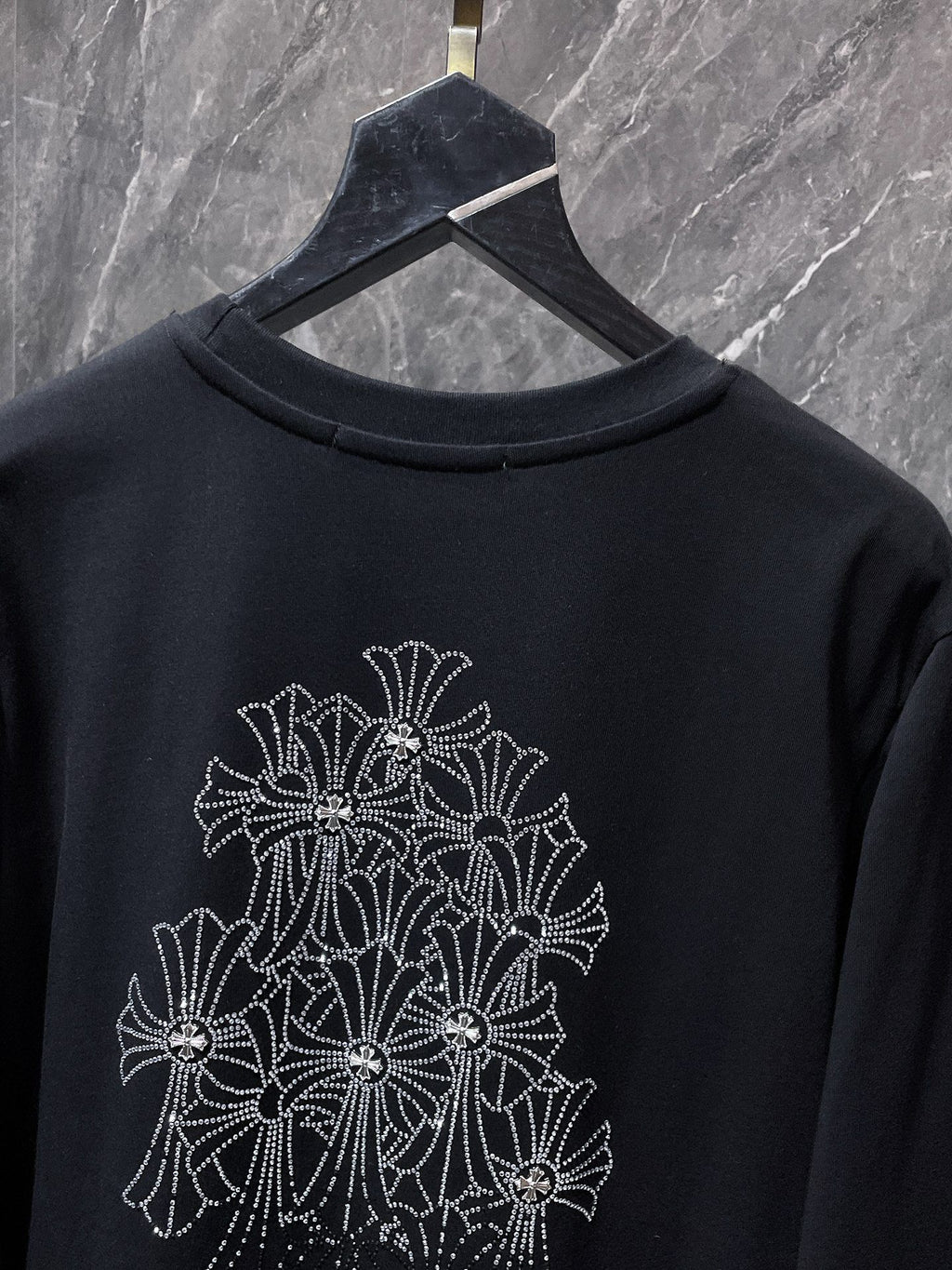 Rhinestone Crosses Black Long Sleeve™