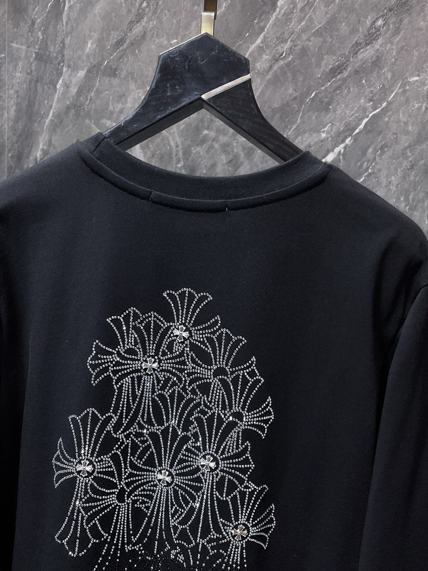 Rhinestone Crosses Black Long Sleeve™