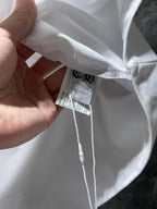 Leather Crosses Neck Collar White T-Shirt™