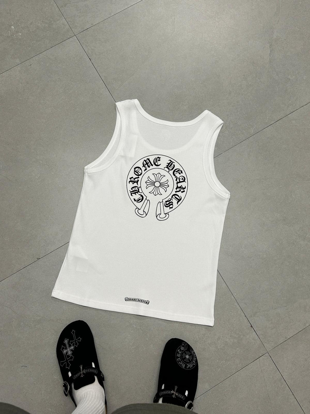 Horse Shoe Logo White Tank Top™