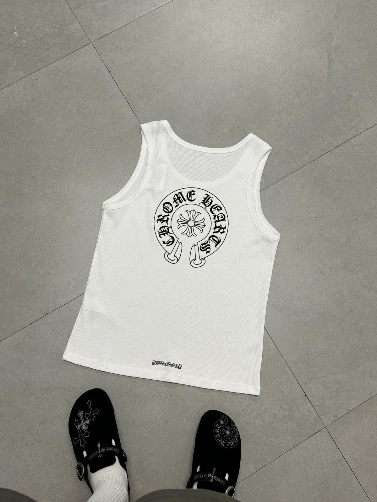 Horse Shoe Logo White Tank Top™