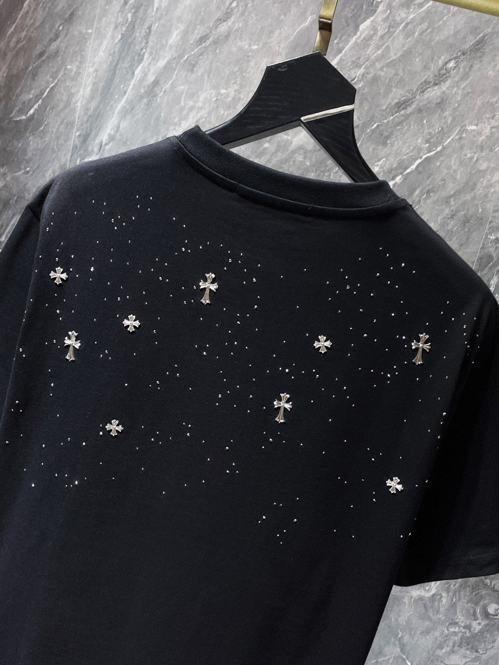 Rhinestones & Crosses Black T-Shirt™
