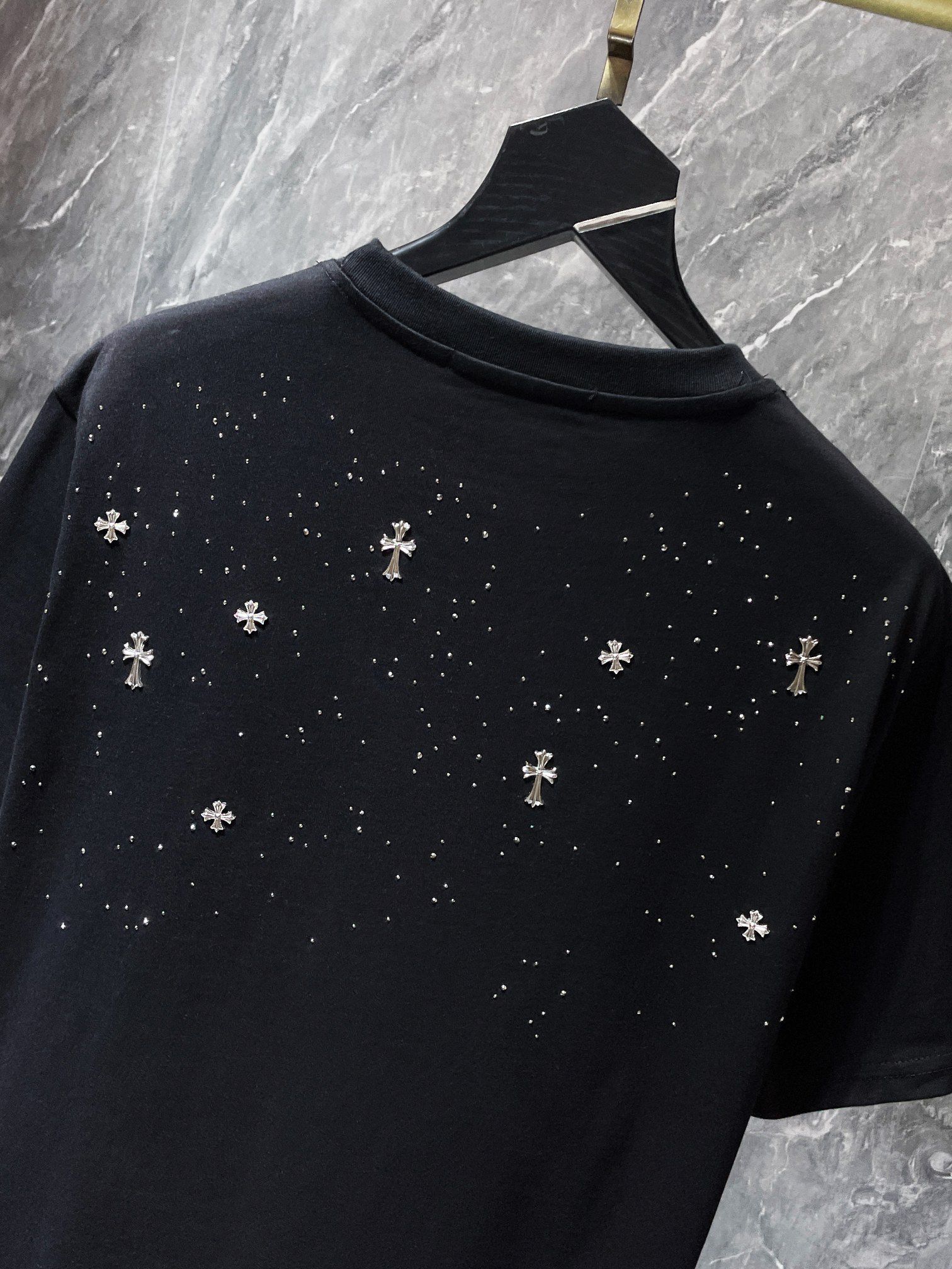 Rhinestones & Crosses Black T-Shirt™