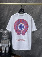 Red & Blue Horse Shoe Logo White T-Shirt™