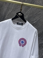 Red & Blue Horse Shoe Logo White T-Shirt™