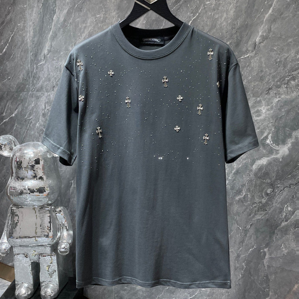 Rhinestones & Crosses Grey T-Shirt™