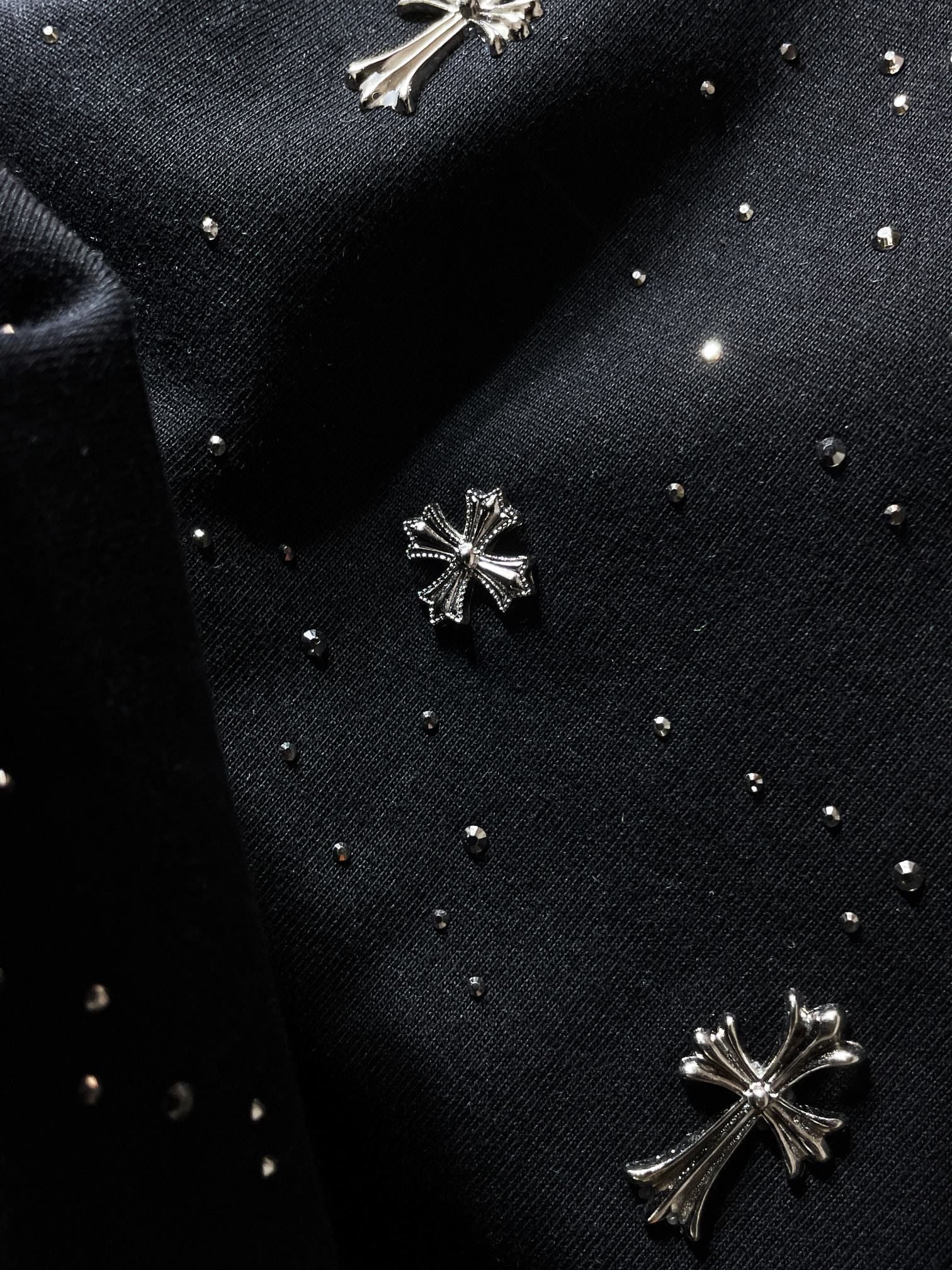 Rhinestones & Crosses Black T-Shirt™