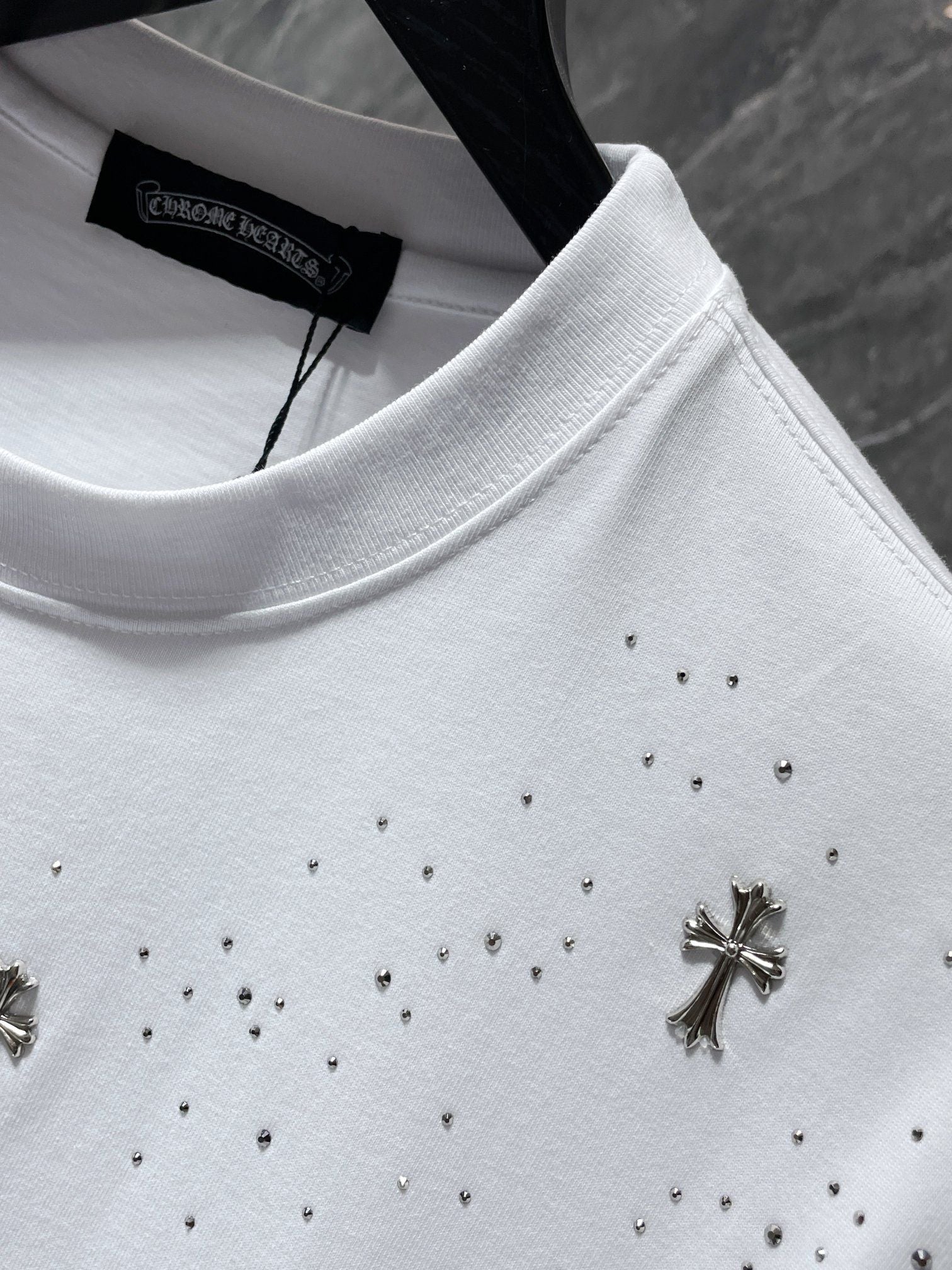 Rhinestones & Crosses White T-Shirt™