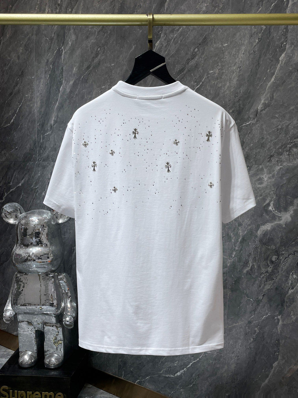 Rhinestones & Crosses White T-Shirt™