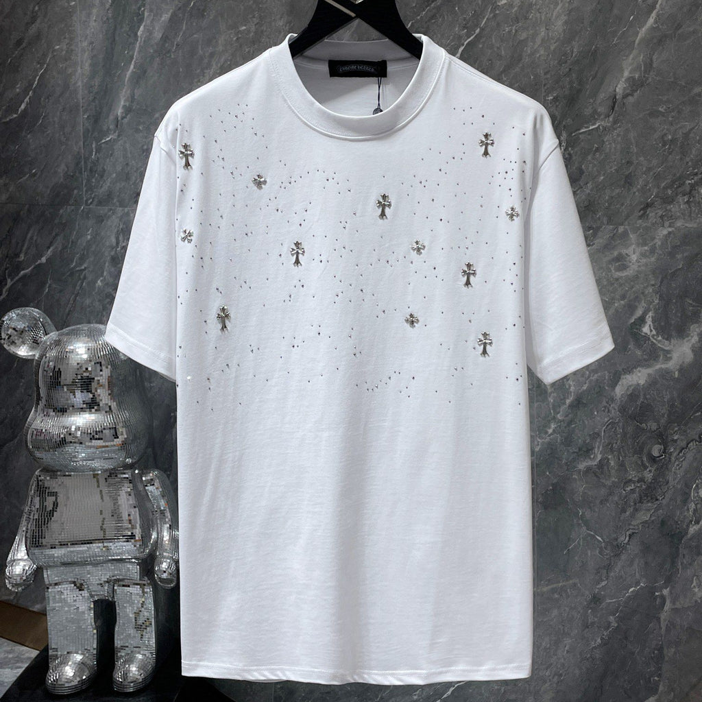 Rhinestones & Crosses White T-Shirt™
