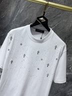 Rhinestones & Crosses White T-Shirt™