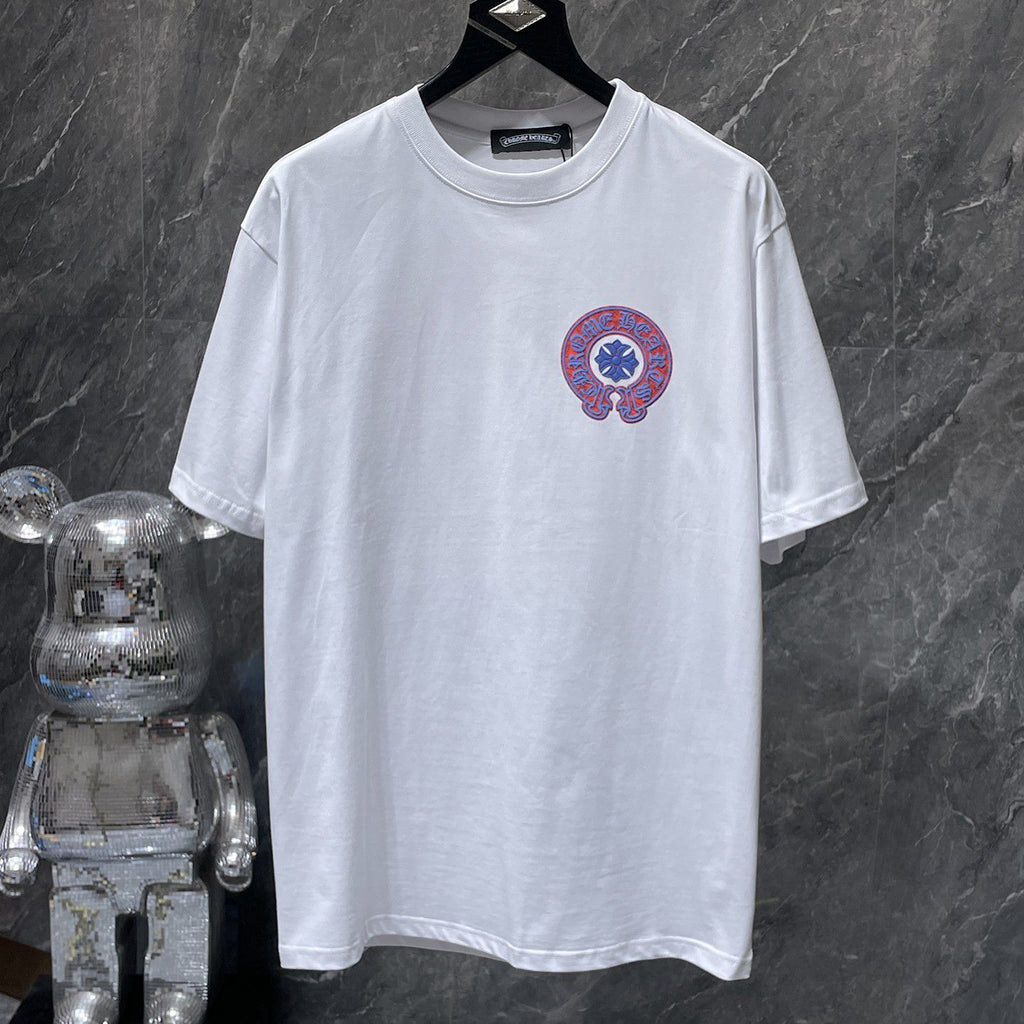 Red & Blue Horse Shoe Logo White T-Shirt™