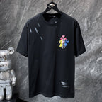 Multicolor Flower Crosses Black T-Shirt™