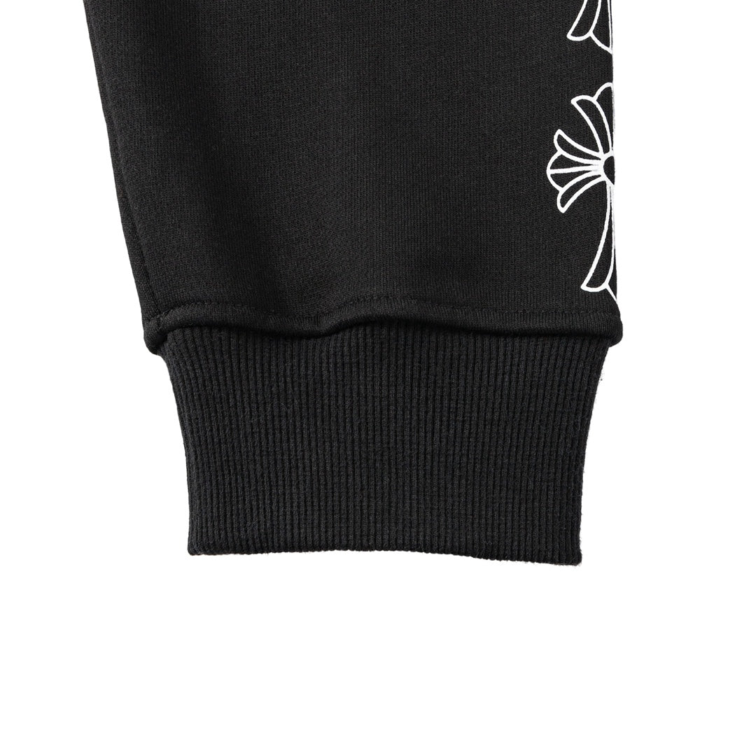 Big Cross Logo Black Full Zip Hoodie™