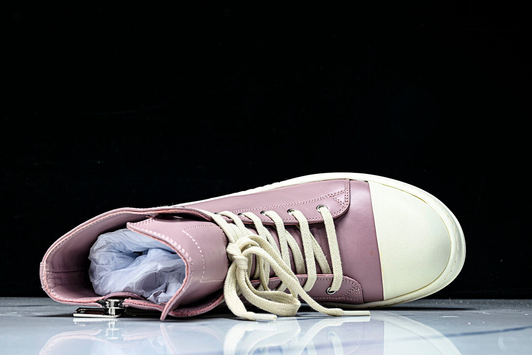 High Top Geobasket Dusty Pink Leather Shoes