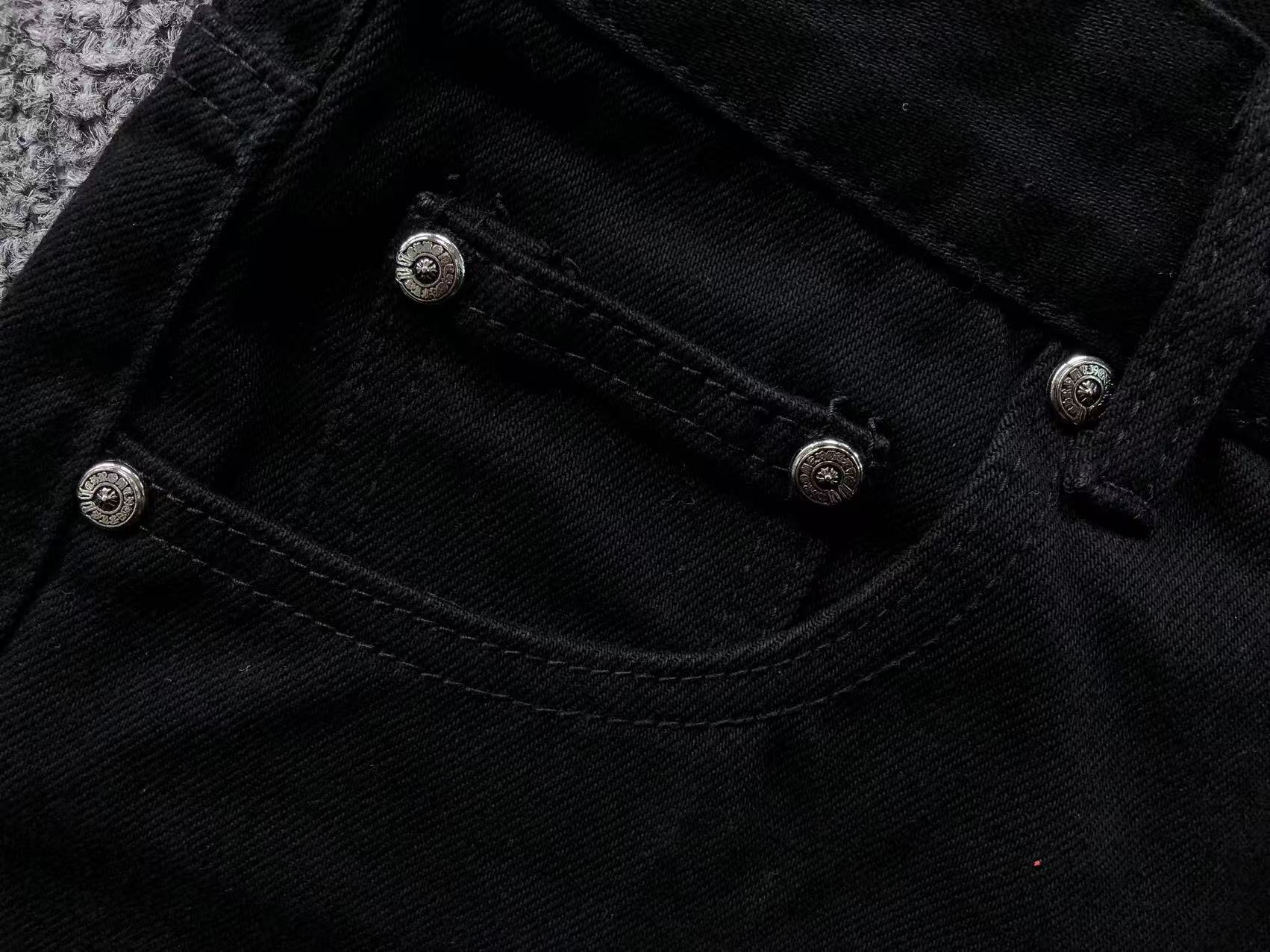 Paint Splatter Triple Yellow Cross Patch Black Jeans™