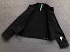 Lightning Bolt Patch Black Denim Jacket™