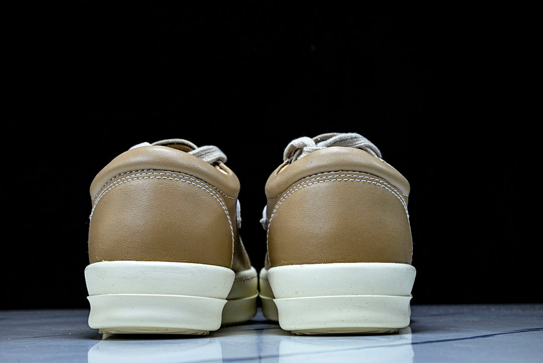 Vintage Low "Caramel Milk" Leather Sneakers