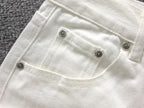 Mattyboy Leopard Cross Patch White Jeans™