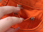 Black Cross Patch Orange Denim Jeans™
