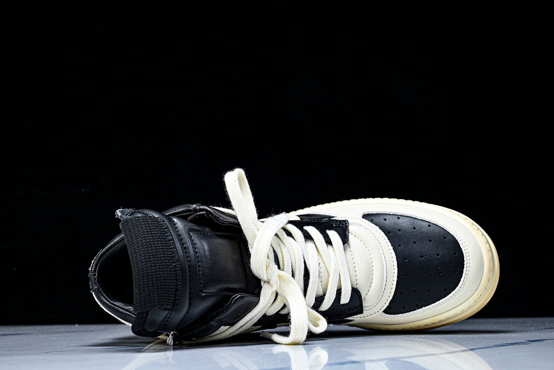 High Top Geobasket Black & White Dunk Shoes