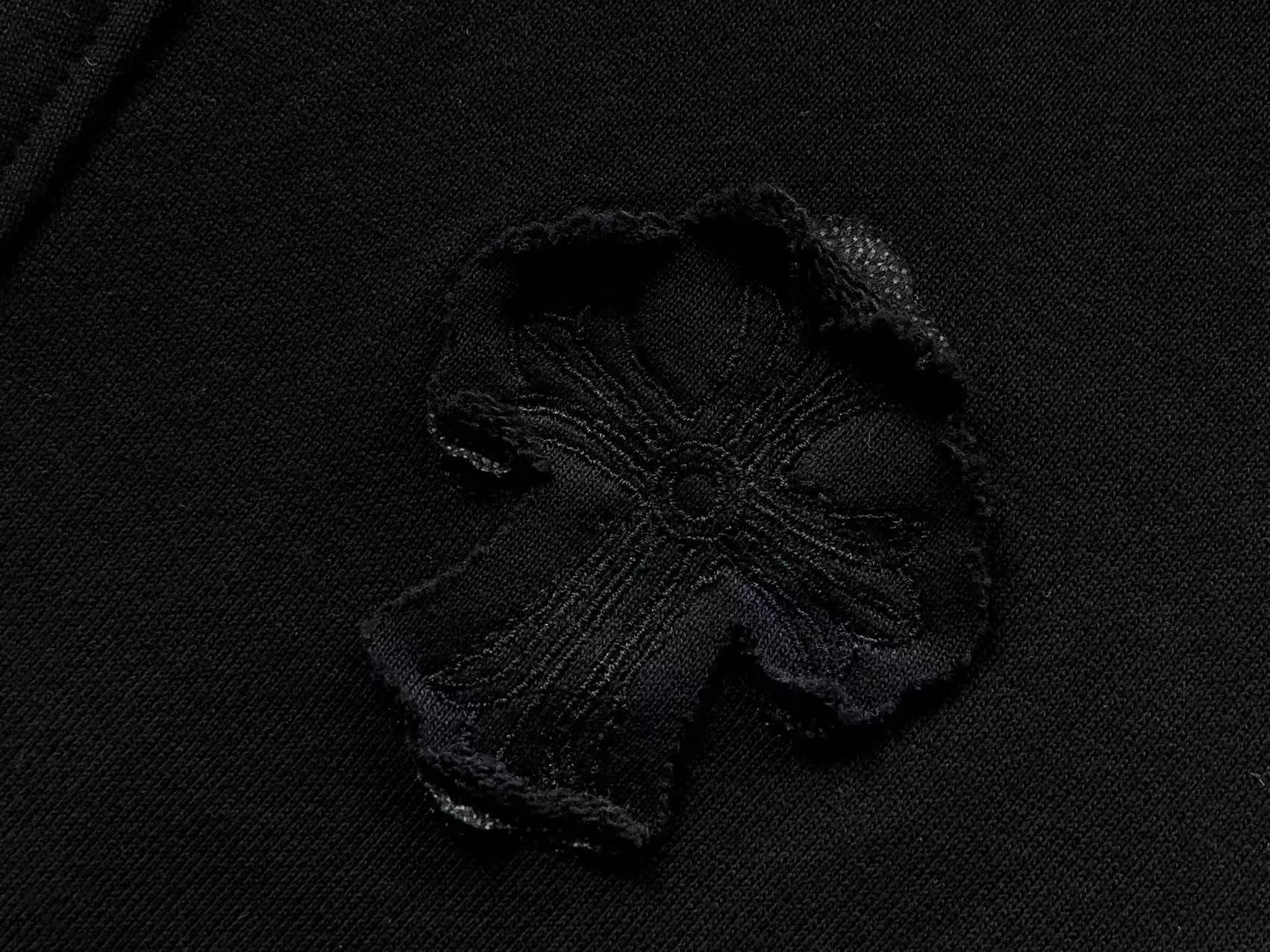 Black Cross Patch Black Sweatpants™