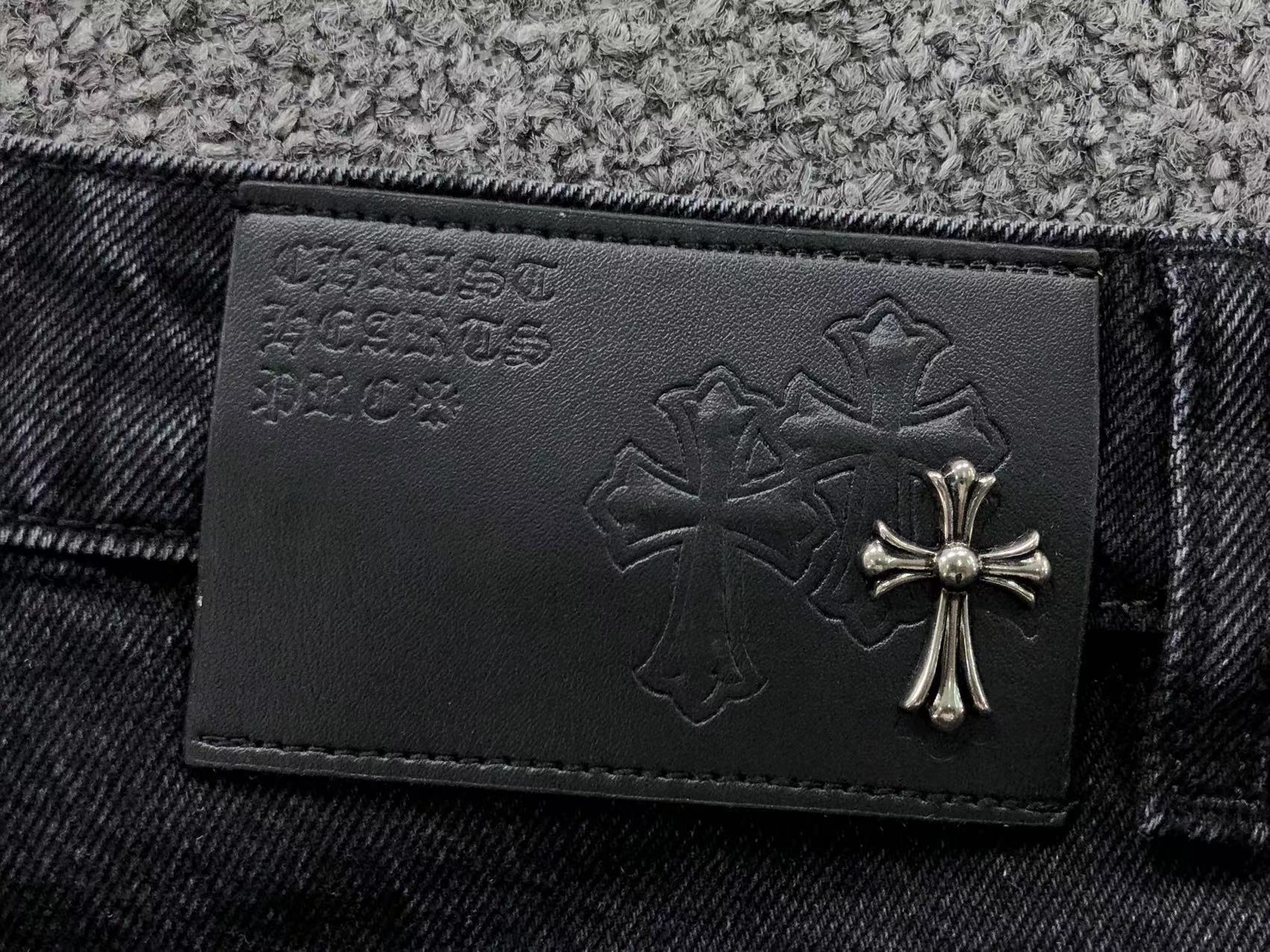 Black & Pink Cross Patch Black Jeans™