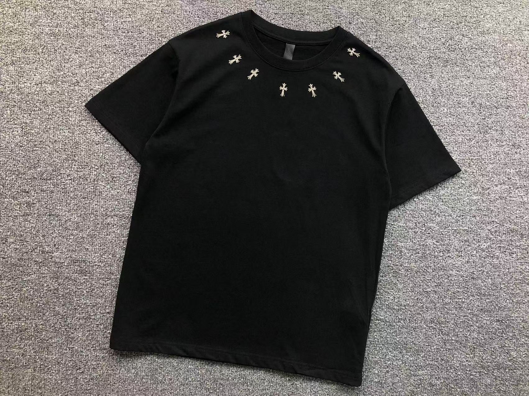 Metallic Cross Collar T-Shirt™