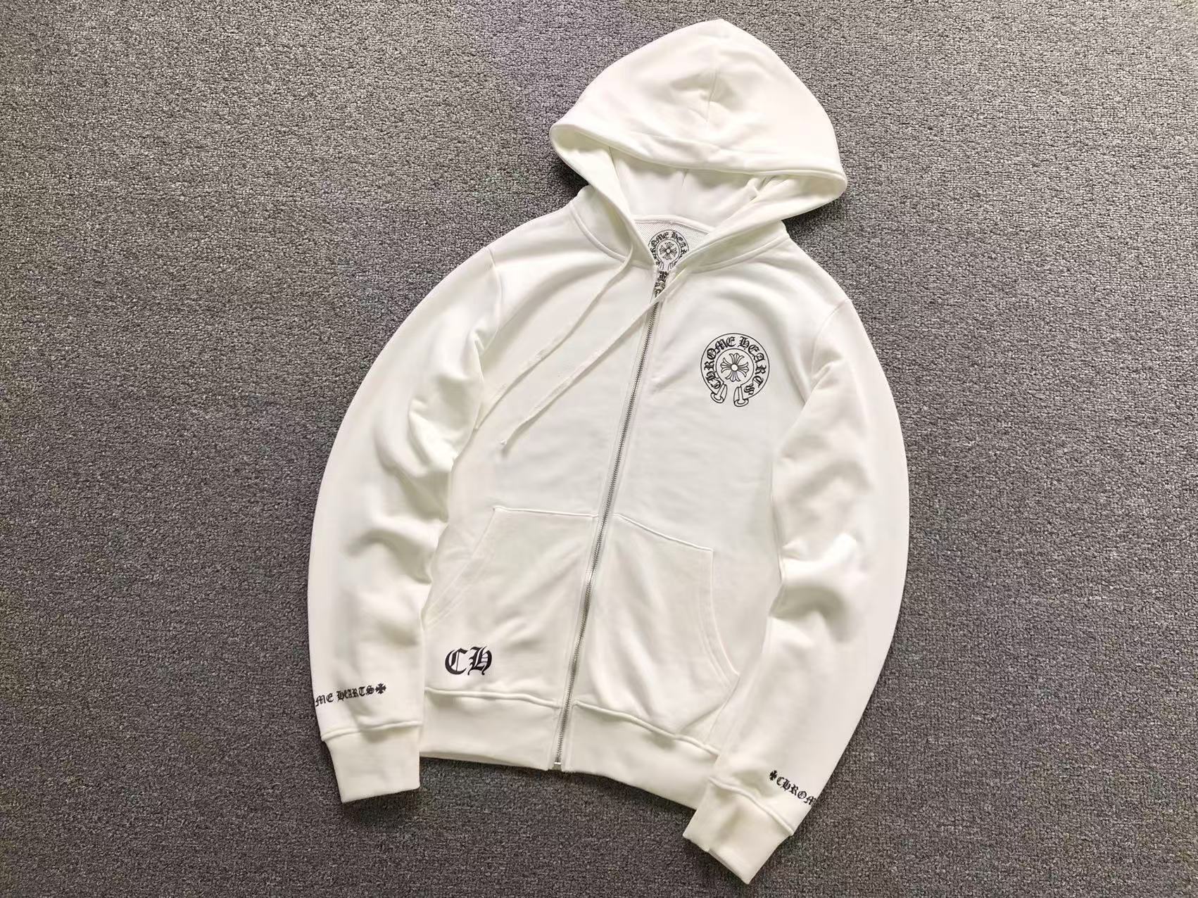 Horseshoe Los Angeles White Full Zip Hoodie™