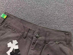 Black & White Cross Patch Brown Carpenter Pants™