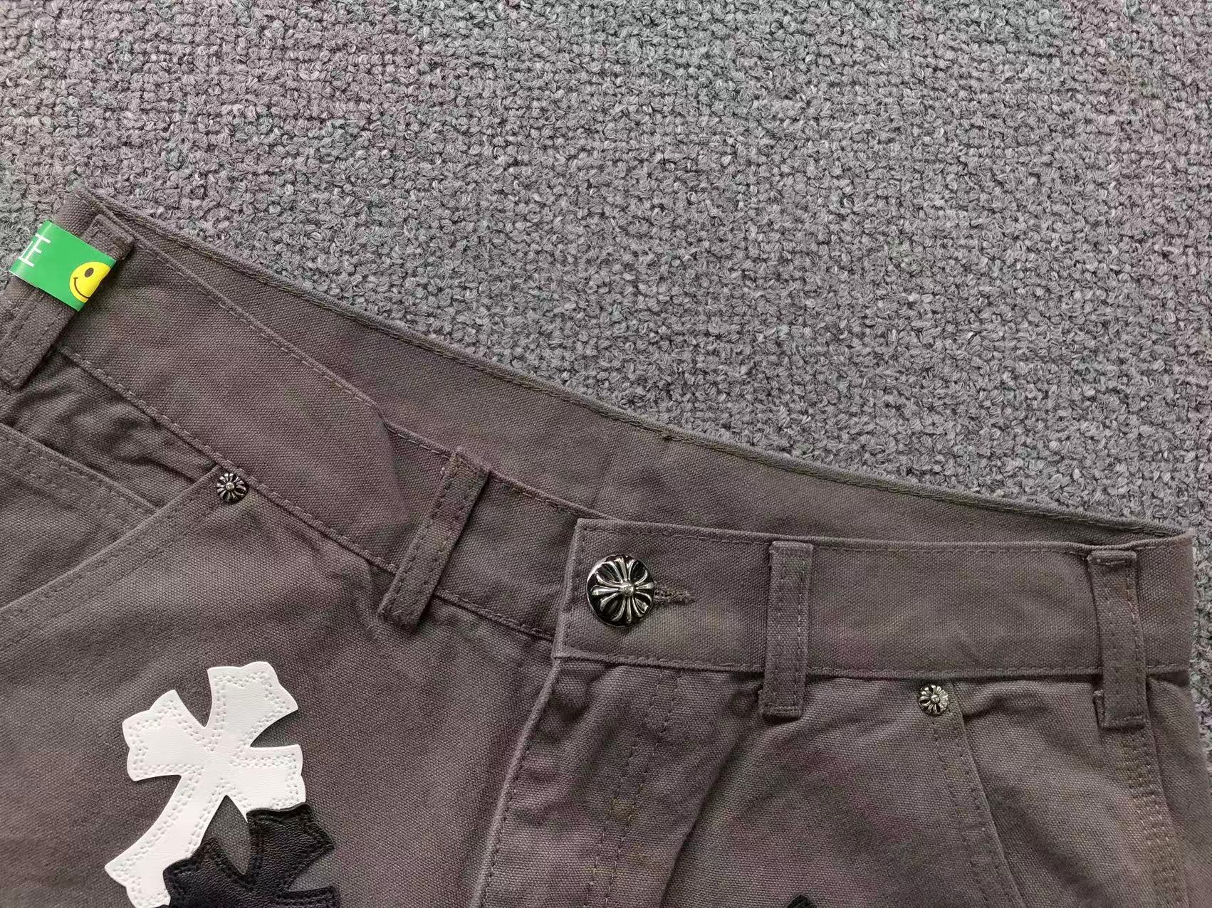 Black & White Cross Patch Brown Carpenter Pants™