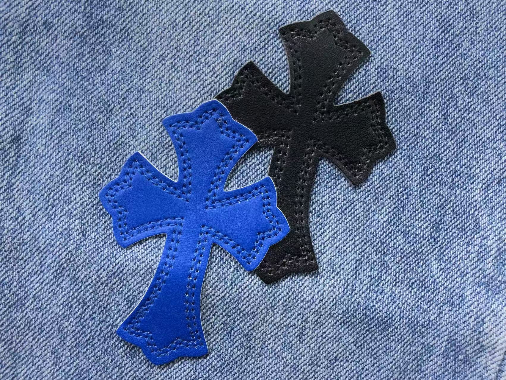 Black White & Blue Cross Patch Denim Jeans™