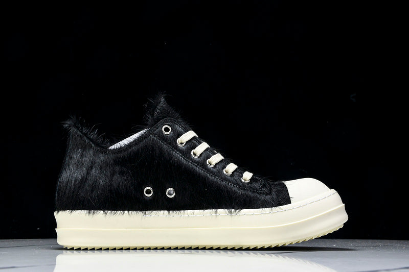 Strobe Low Sneakers "Black Cow Fur"