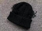 Safety Pin Torn Knit Beanie™
