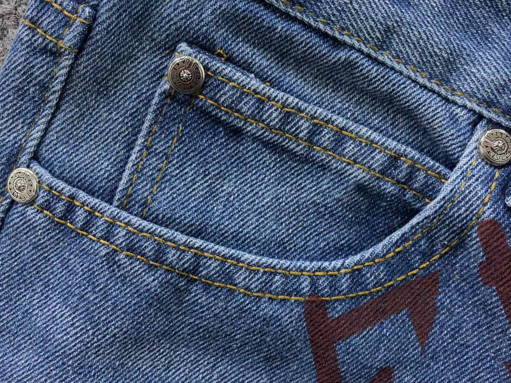 Black Leather Cross Patch Tommyboy Denim Jeans™