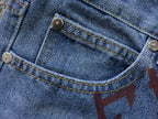Black Leather Cross Patch Tommyboy Denim Jeans™