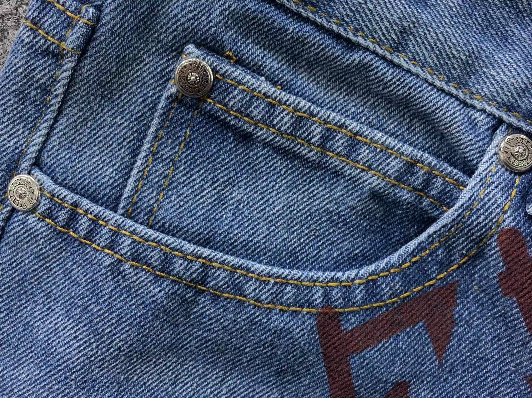 Black Leather Cross Patch Tommyboy Denim Jeans™