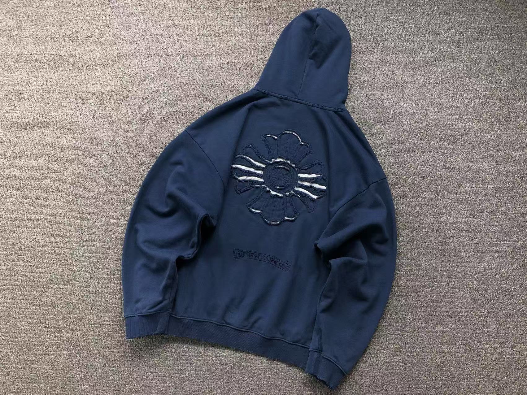 Embroidered Floral Cross Hoodie™