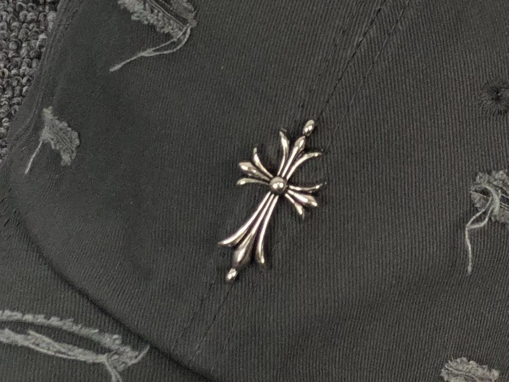 Metallic Cross Torn Fabric Baseball Cap™