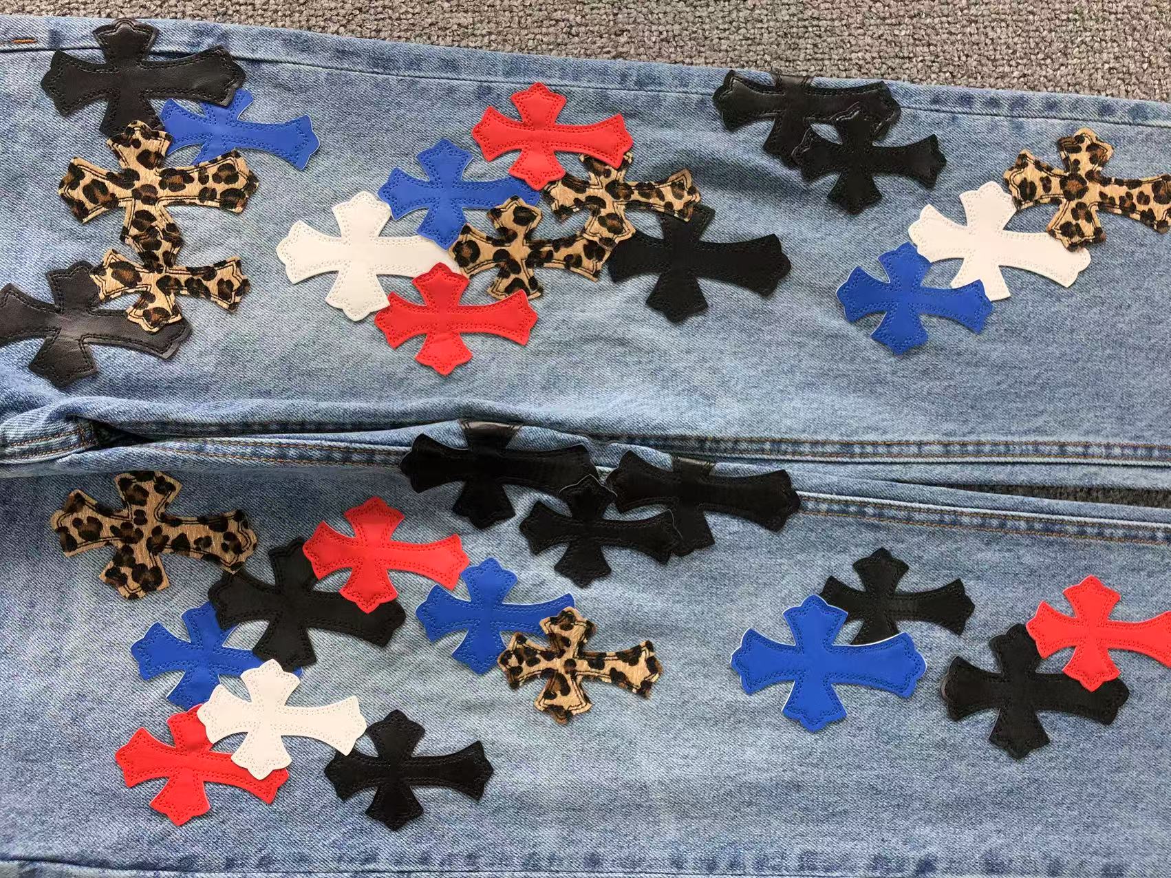 Mixed Cross Patch Denim Jeans™