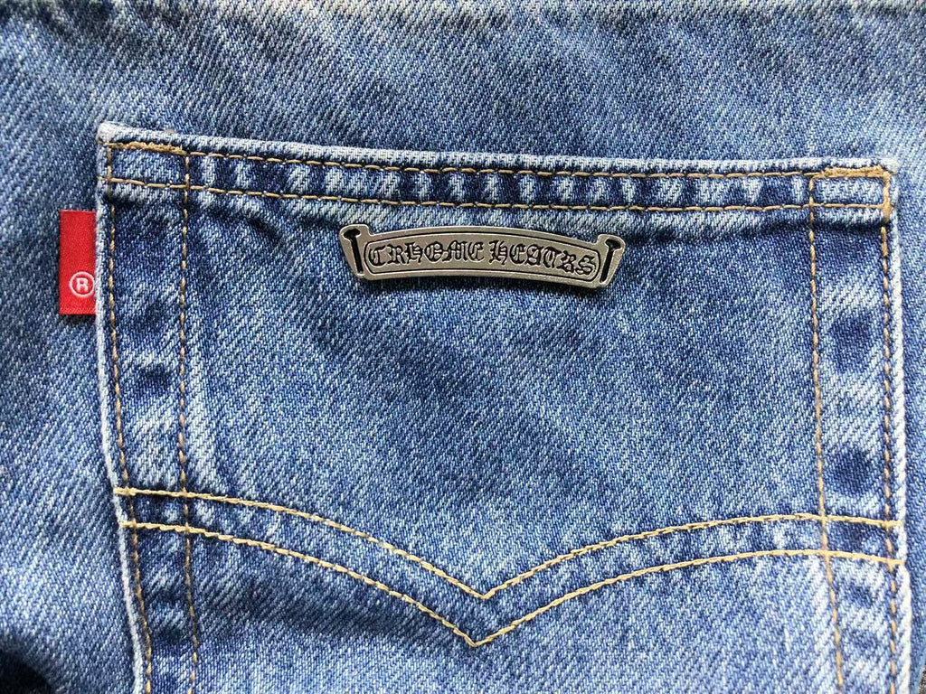 Light & Dark Blue Cross Patch Denim Jeans™