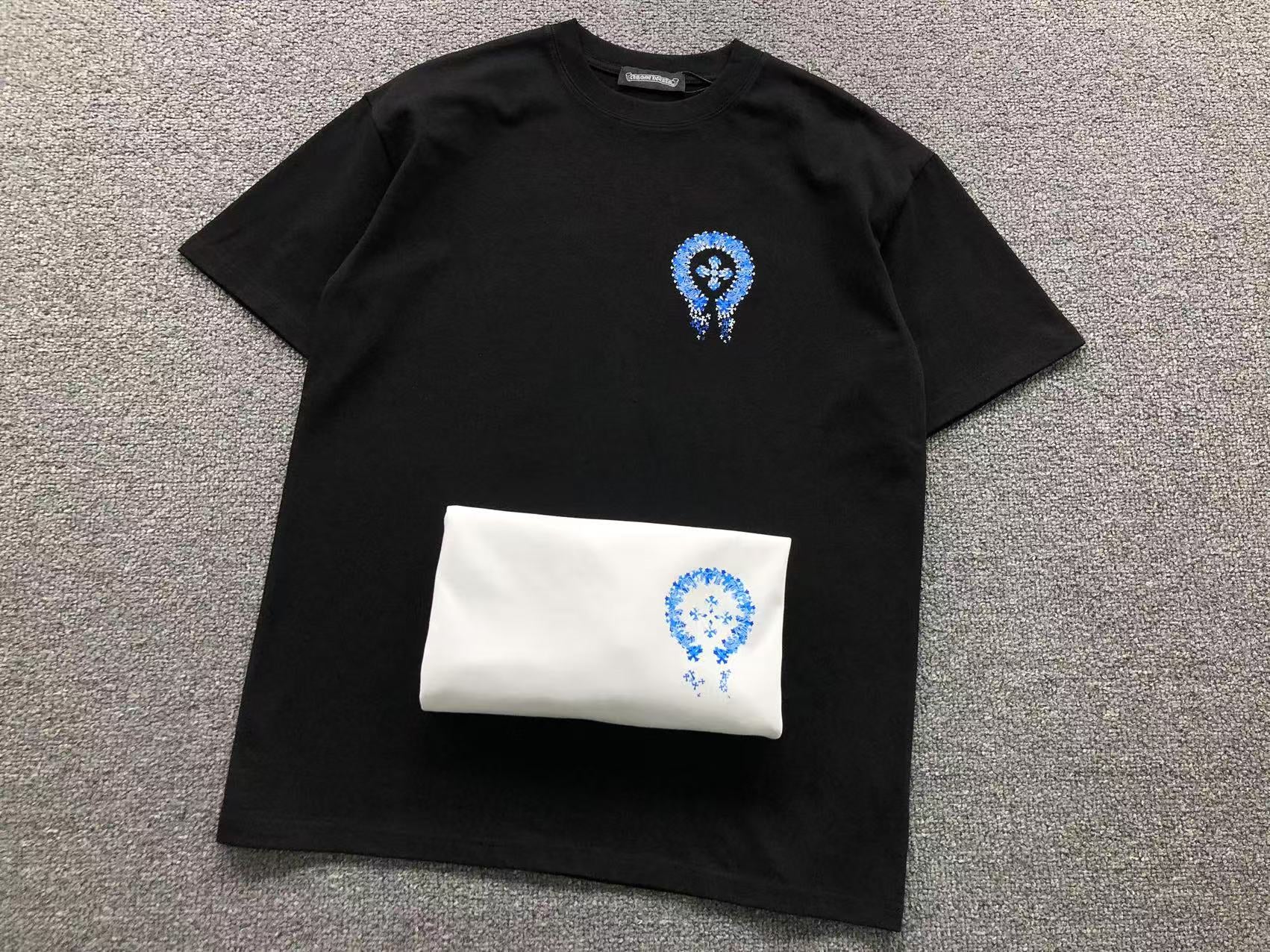 Blue Stacked Crosses Horseshoe Logo T-Shirt™